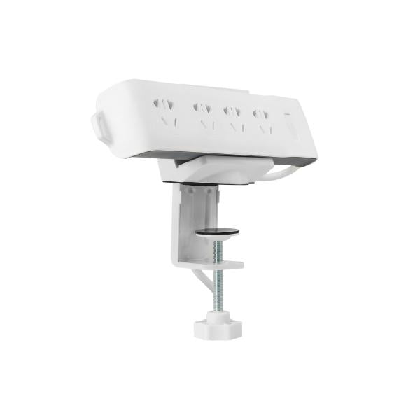 Equip 650806 Clamp-On Power Strip Holder, Power extension holder, White, ABS, Steel, 100 mm, 62 mm