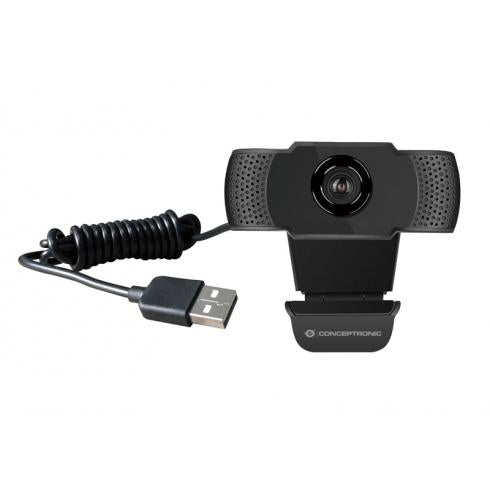 Conceptronic AMDIS01B AMDIS 1080P Full HD Webcam with Microphone, 2 MP, 1080p, 30 fps, H.264