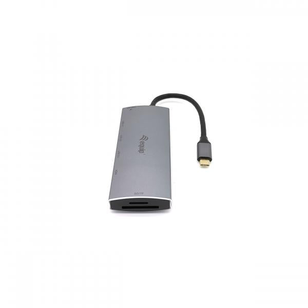 Equip 13348207101 USB-C 7 in 1 Multifunctional Adapter, USB 3.2 Gen 1 Type-C, 100 W, SD, 4K UHD