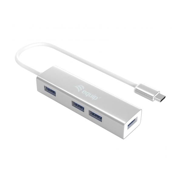 Equip 12895807101 USB-C to 4-port USB 3.0 Hubs, USB 3.2 Gen 1, USB Type-C, USB Type-A, 5000 Mbit/s
