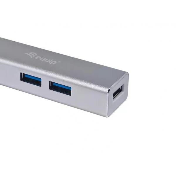Equip 12895807101 USB-C to 4-port USB 3.0 Hubs, USB 3.2 Gen 1, USB Type-C, USB Type-A, 5000 Mbit/s