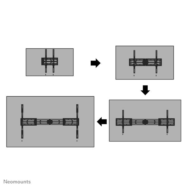 Neomounts WL30S-950BL19 Neomounts Select Screen Wall Mount, fixed, VESA 800X600-1500X900