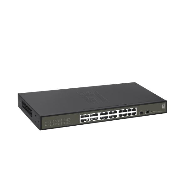 LevelOne GES-2126 Hilbert 26-Port Gigabit Smart Lite Switch, 24x RJ45, 2x SFP, Managed, L2, Gigabit