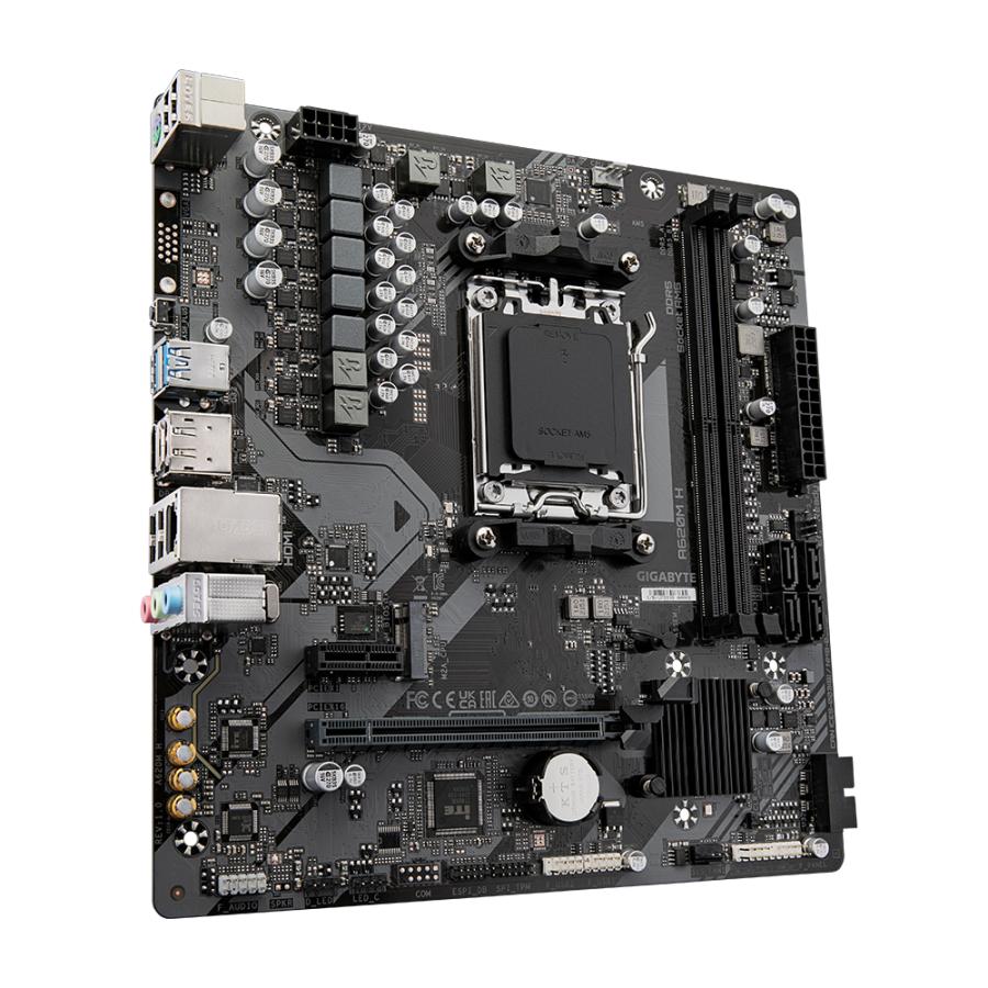 Gigabyte A620M H, mATX, AMD AM5, A620, DDR5, 96 GB, USB 3.2 Gen 1, M.2, GbE LAN