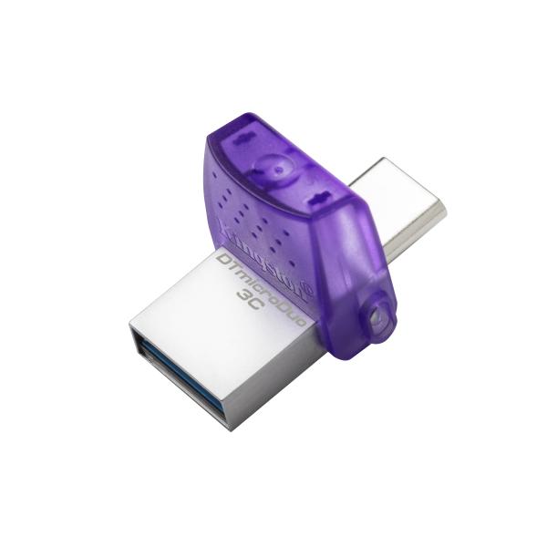 Kingston DTDUO3CG3/64GB DataTraveler microDuo 3C, 64 GB, USB 3.2 Gen 1 Type-C, 200 MB/s, Purple