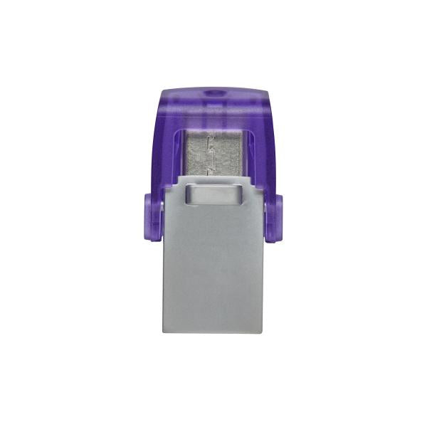 Kingston DTDUO3CG3/64GB DataTraveler microDuo 3C, 64 GB, USB 3.2 Gen 1 Type-C, 200 MB/s, Purple