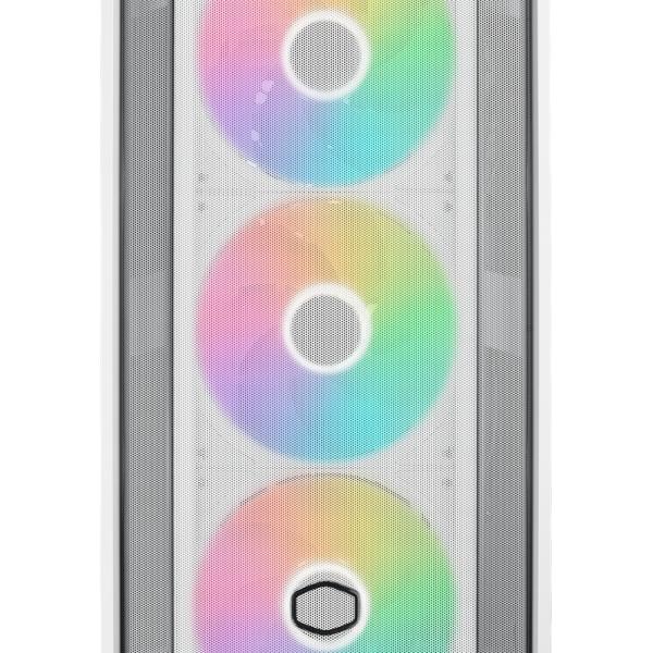 Cooler Master MB600-WGNN-S00 MasterBox 600 White, TG, eATX, 3x 140mm ARGB, 1x 120mm, USB3.2 Gen2
