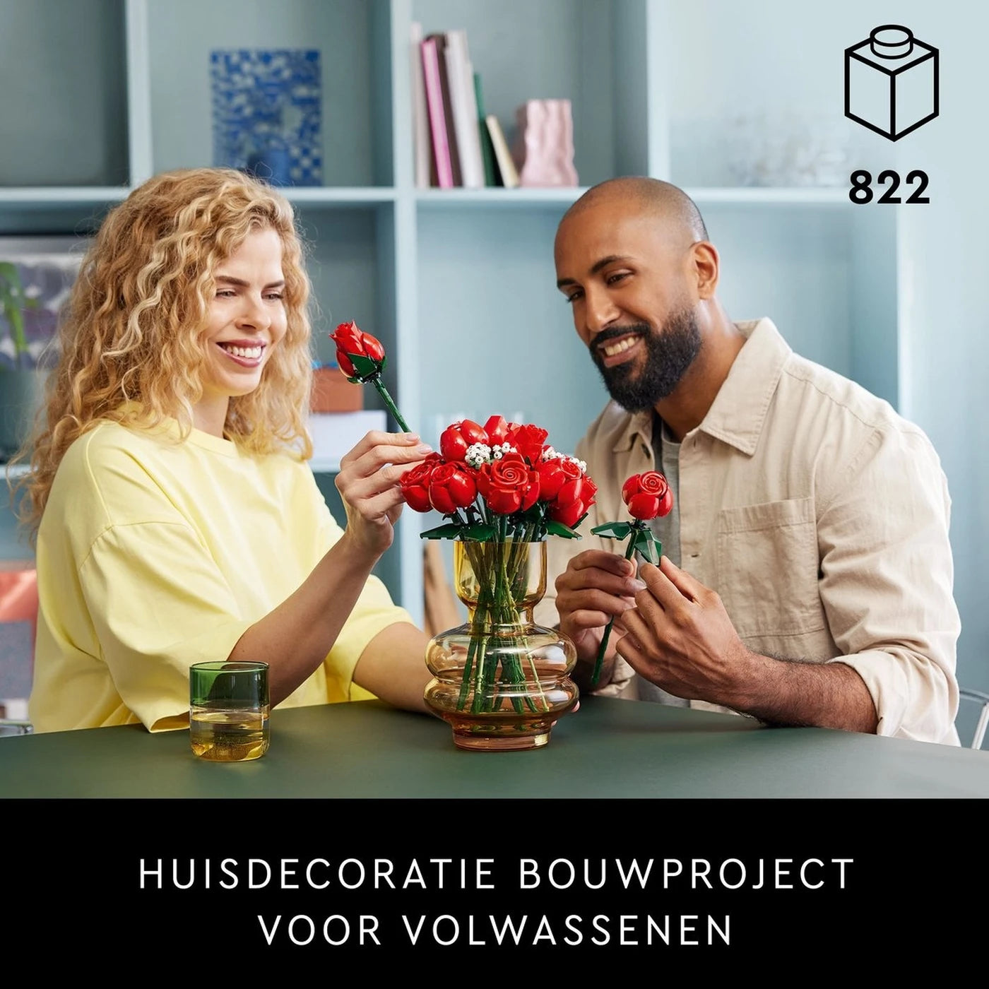 LEGO Icons Rozenboeket Bouwset 10328 | 12 Rode Rozen | LEGO Botanicals Set voor Volwassenen