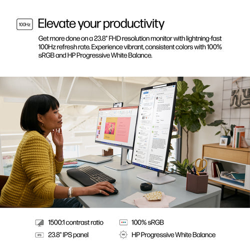 HP S5 Pro 524pf Refurbished | 23.8 inch IPS FHD Monitor | 1920x1080 | 12M Garantie