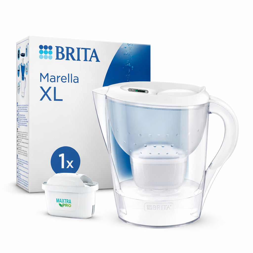 BRITA Marella XL Waterfilterkan 3,5L | Inclusief 1x MAXTRA PRO ALL-IN-1 Filter | Wit