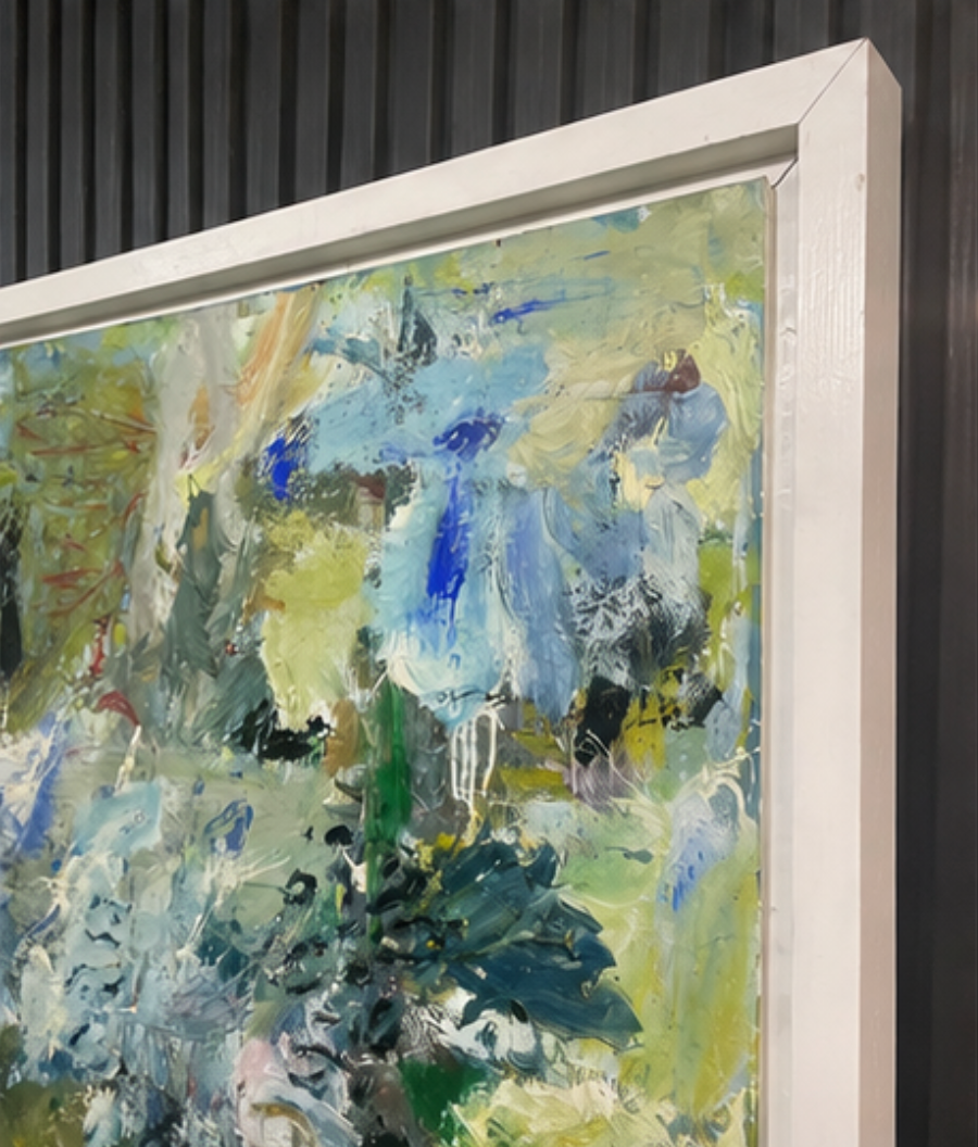 Abstract Schilderij in Blauwe en Groene Tinten | Origineel Kunstwerk