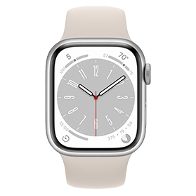Apple Watch Series 8 45mm Refurbished | Zilver | Inclusief Accessoires | 1 jaar Garantie