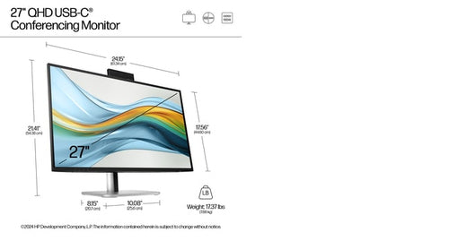 HP S5 Pro 527pm Refurbished | 27" QHD Monitor | USB-C | 2560x1440 | VESA | 12M Garantie