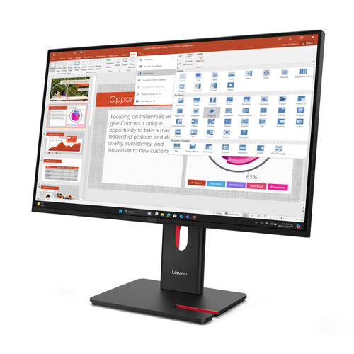 LENOVO ThinkVision T27-40 Refurbished | 27 inch IPS 16:9 1920x1080 | HDMI/DP/VGA/USB | 12M Garantie