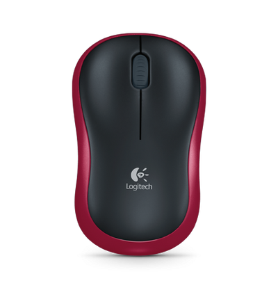 Logitech M185 Wireless Optical mouse red [RF 2.4Ghz, 1000 DPI, 3-Button, AA, 10m]