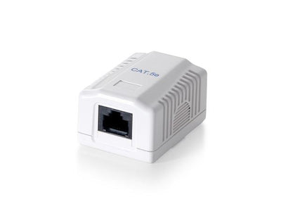 Equip 235111 1-Port Cat.5e Surface Mount Box, RJ-45, 5e, White, 39 mm, 29.5 mm, 54 mm