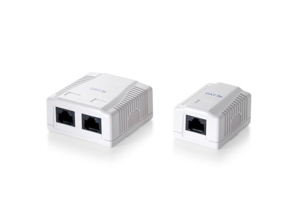 Equip 235111 1-Port Cat.5e Surface Mount Box, RJ-45, 5e, White, 39 mm, 29.5 mm, 54 mm