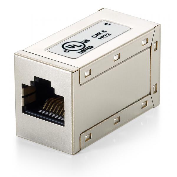 Equip 121169 Cat.6 Shielded Modular Inline Coupler, RJ-45, Metallic
