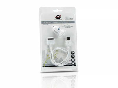 Conceptronic CUSBCAR2ASET Car Tablet Charger 2A for Apple, Cigar lighter, White