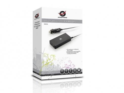 Conceptronic CNB90CAR CNB90CAR, Laptop, Auto, 12 V, 90 W, Asus, HP, Lenovo, Toshiba