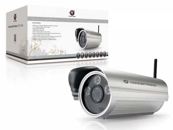 Conceptronic CIPCAM720ODWDR Wireless Cloud IP Camera, WDR, Outdoor, Bullet,  100 mm, 247 mm