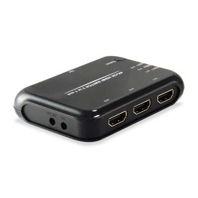 Equip 332721 HDMI 1.4 Switch 3x1, HDMI, Plastic, Black, IR, 7.1-CH, DTS-HD, Dolby TrueHD