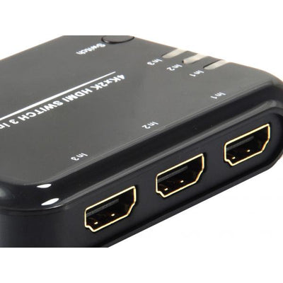 Equip 332721 HDMI 1.4 Switch 3x1, HDMI, Plastic, Black, IR, 7.1-CH, DTS-HD, Dolby TrueHD