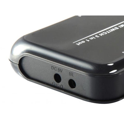 Equip 332721 HDMI 1.4 Switch 3x1, HDMI, Plastic, Black, IR, 7.1-CH, DTS-HD, Dolby TrueHD