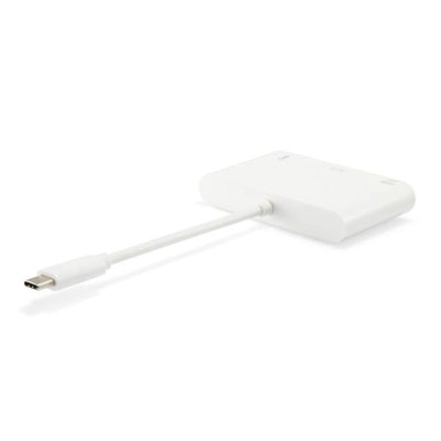 Equip 133462 USB Type C to VGA Female/USB A Female/PD Adapter, USB 3.2 Gen 1, White