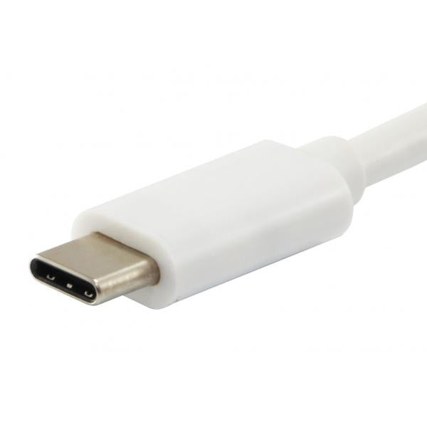 Equip 133462 USB Type C to VGA Female/USB A Female/PD Adapter, USB 3.2 Gen 1, White