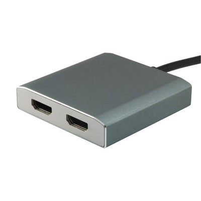 Equip 133464 USB Type C to 2x HDMI Female Adapter, 3.2 Gen 1, 4096 x 2160p
