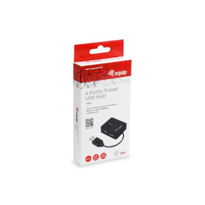 Equip 128952 128952, USB 2.0, USB 2.0, 480 Mbit/s, Black, Plastic, CE