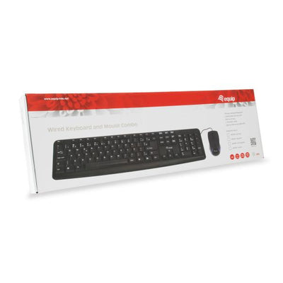 Equip 245200 245200, Full-size (100%), Wired, USB, QWERTZ, Black, Mouse included