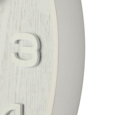 NeXtime klok 3096wi Wood Wood Medium, Ø35.5 cm,Wall, White