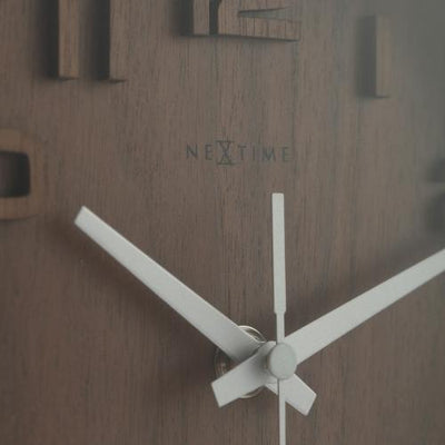 NeXtime klok 5192gs Wood Wood Small, 22x20 cm, Wall, Wood, Gray
