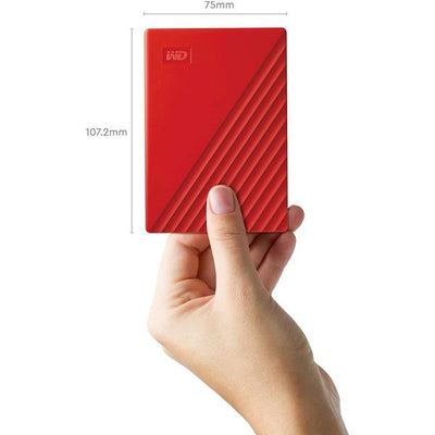 Western Digital WDBYVG0020BRD-WESN My Passport Portable External Hard Drive, 2TB, USB3.0 Red