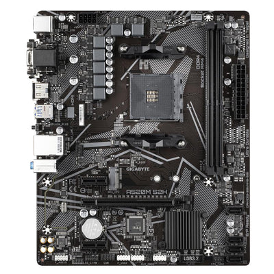 Gigabyte A520M S2H, mATX, AMD,AM4, a520, Ryzen 3 3rd Gen, 64GB, 2x DIMM DDR4, 5000 MHz, USB3.1, M.2