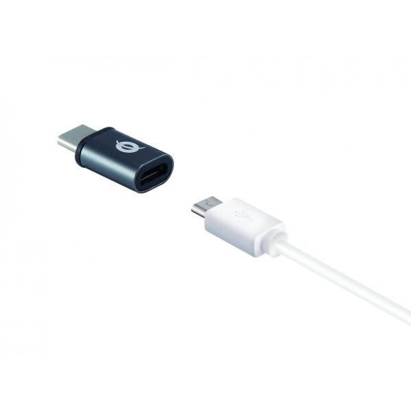Conceptronic DONN05G DONN USB-C to Micro USB OTG Adapter 3-Pack, USB 2.0 Type-C, USB 2.0 Micro