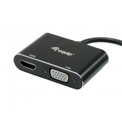 Equip 133386 USB 3.0 to HDMI/VGA (HD15) Adapter, 3.2 Gen 1, USB Type-A, HDMI output, 1920 x 1080p