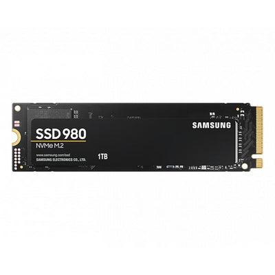 Samsung MZ-V8V1T0BW 980 SSD, 1 TB, NVMe M.2, PCle 3.0, 3500/ 3000 MB/s, 480K/500K IOPS