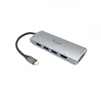 Equip 13348207101 USB-C 7 in 1 Multifunctional Adapter, USB 3.2 Gen 1 Type-C, 100 W, SD, 4K UHD