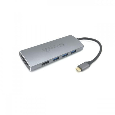 Equip 13348207101 USB-C 7 in 1 Multifunctional Adapter, USB 3.2 Gen 1 Type-C, 100 W, SD, 4K UHD