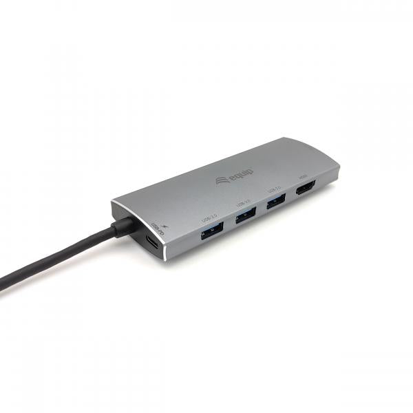 Equip 13348207101 USB-C 7 in 1 Multifunctional Adapter, USB 3.2 Gen 1 Type-C, 100 W, SD, 4K UHD