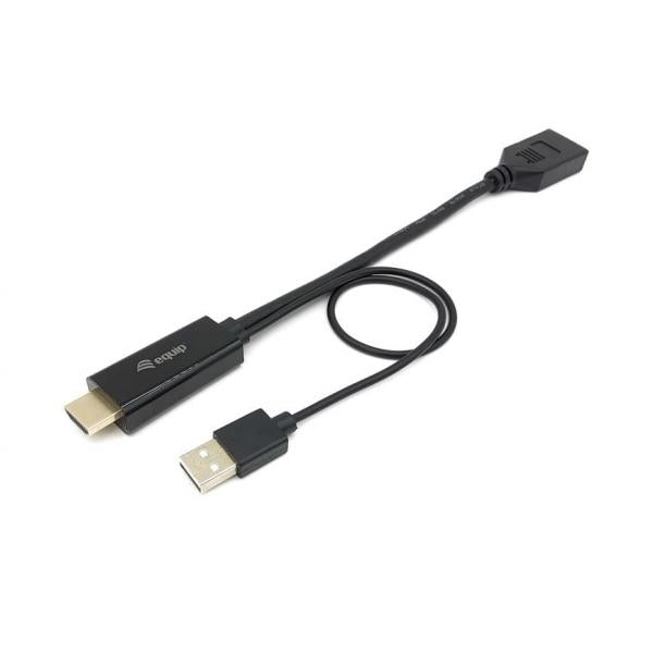 Equip 11903907101 HDMI to DisplayPort Adapter, 0.15 m, HDMI Type A, DisplayPort, M/M, Straight