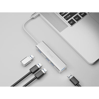 Equip 12895807101 USB-C to 4-port USB 3.0 Hubs, USB 3.2 Gen 1, USB Type-C, USB Type-A, 5000 Mbit/s
