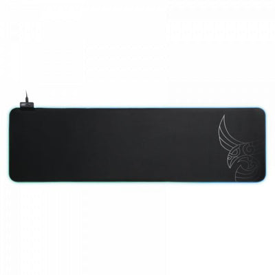 L33T Gaming 160406 Asar Bardagi XXL RGB Gaming mousepad, Fast surface. 920 x 294 x 3 mm, Black