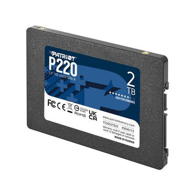 Patriot P220S2TB25 P220 SSD, 2TB, 2.5 inch, SATA3, 550/ 500 MB/s, Black