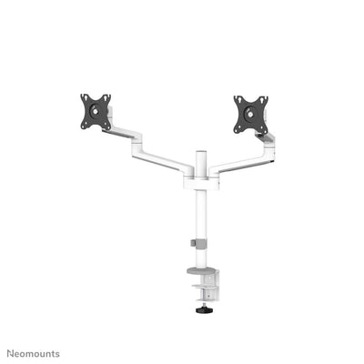 Neomounts DS60-425WH2 Desk-mount, 2x 27 inch/ 8kg, Tilt/ rotate/ swivel, 100x100 mm, White