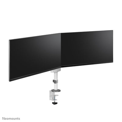 Neomounts DS60-425WH2 Desk-mount, 2x 27 inch/ 8kg, Tilt/ rotate/ swivel, 100x100 mm, White