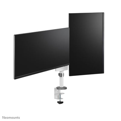 Neomounts DS60-425WH2 Desk-mount, 2x 27 inch/ 8kg, Tilt/ rotate/ swivel, 100x100 mm, White